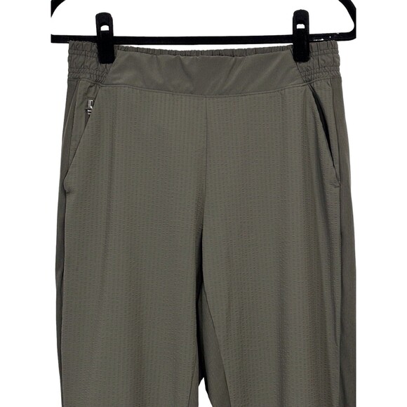 Athleta Textured Brooklyn Joggers Womens Size 6 Tall 6T Olive Green Athleisure - Picture 5 of 13